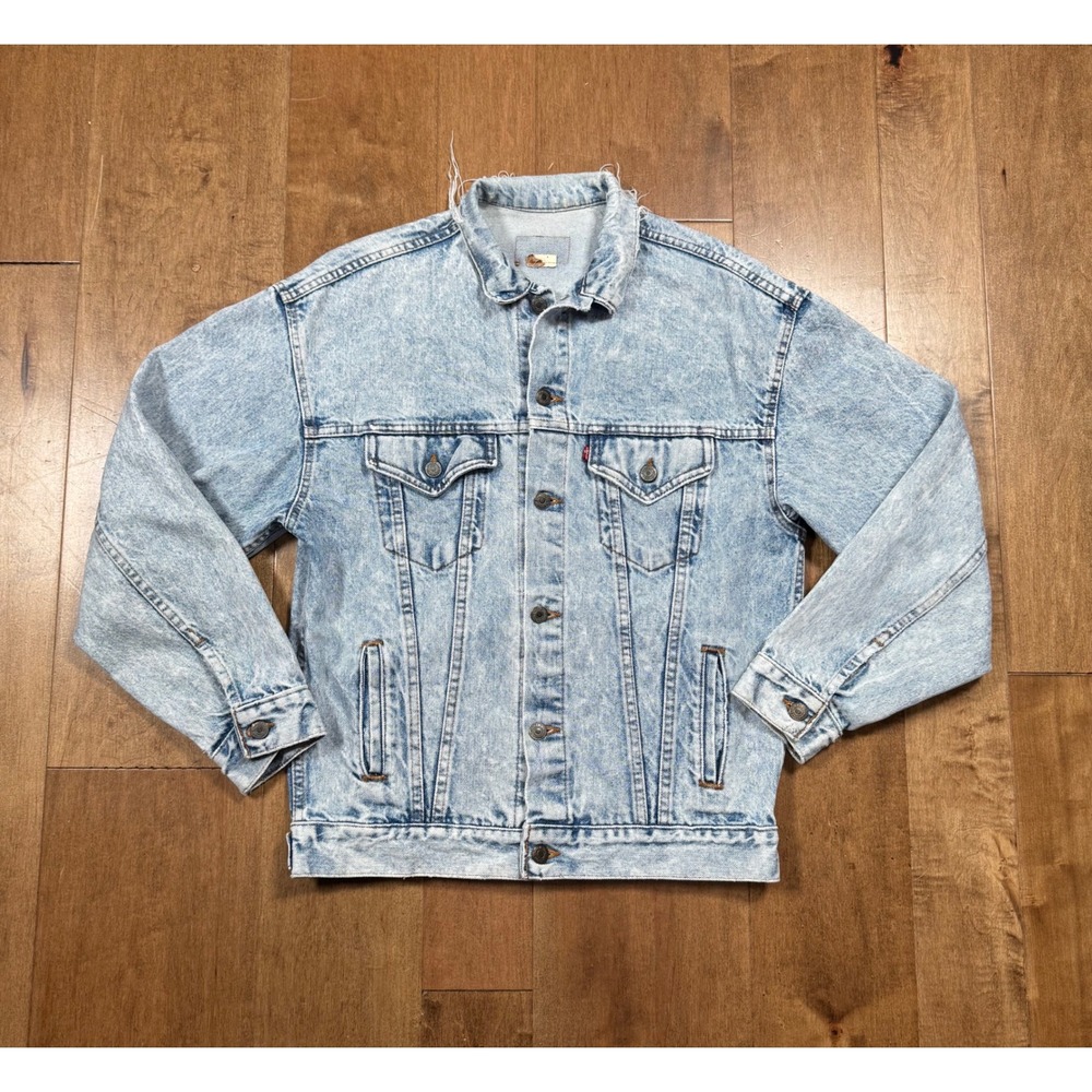 Levi Strauss Red Tab‎ Denim Jean Jacket Blue Mens Size Medium Vintage 90's